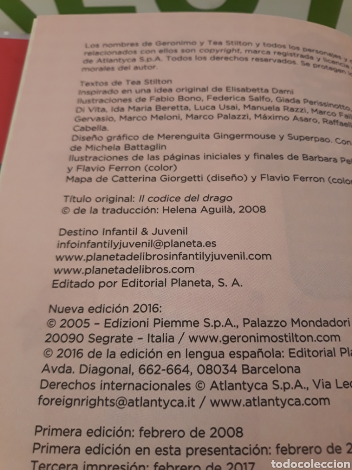 Libros de segunda mano: Tea Stilton.El codigo del Dragon.Club de tea.Destino. - Foto 3