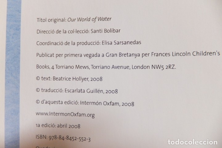 Libros de segunda mano: EL NOSTRE MON ES AIGUA - Foto 2