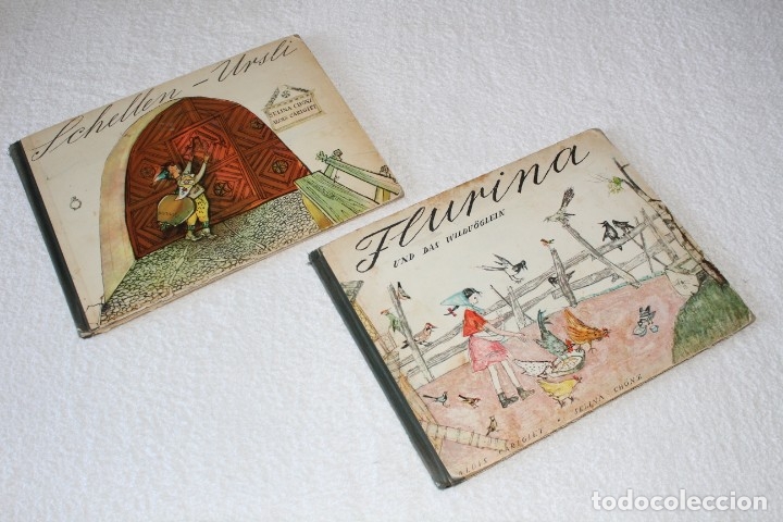 Libros de segunda mano: SELINA CHONZ y ALOIS CARIGIET. CUENTOS: SCHELLEN URSLI y FLURINA UND DAS WILDVOGLEIN - ALEMAN.