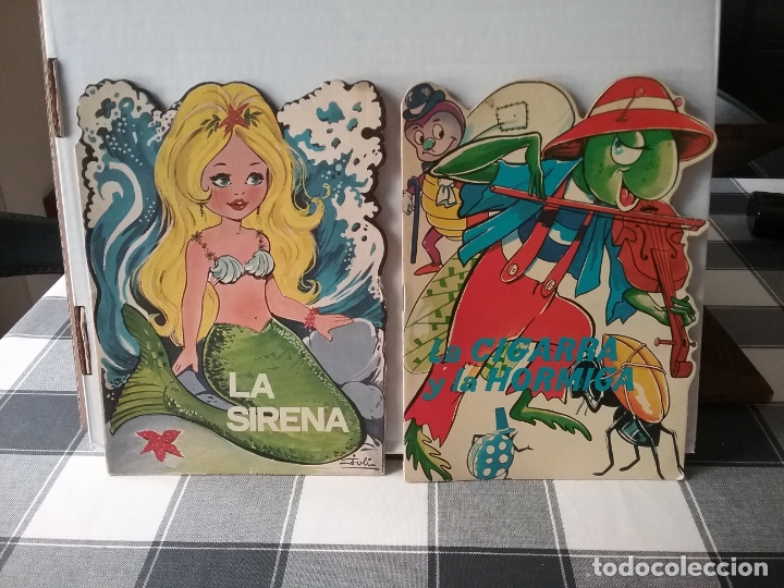 Libros de segunda mano: DOS CUENTOS TROQUELADOS LA SIRENA LA CIGARRA Y LA HORMIGA