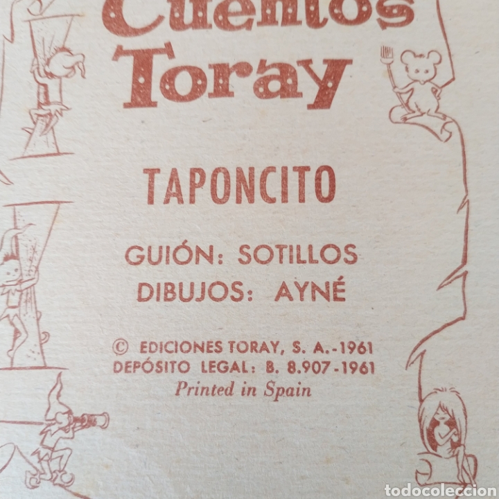 Libros de segunda mano: Cuento troquelado: TAPONCITO (Ed. Toray 1961) - Foto 2