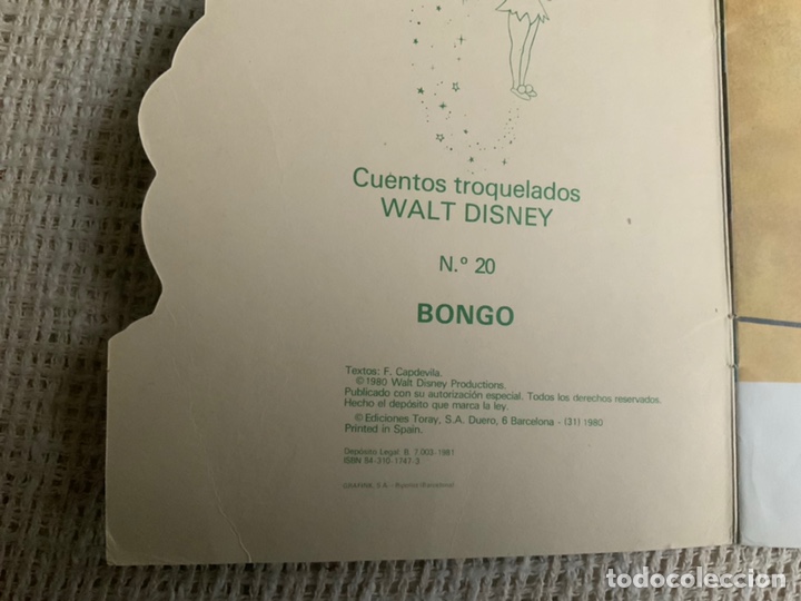 Libros de segunda mano: CUENTOS TROQUELADOS DISNEY N&ordm; 20 BONGO - Foto 2