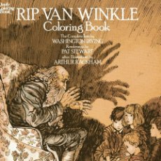 Libros de segunda mano: RIP VAN WINKLE BY WASHINGTON IRVING/ ILUSTRADO ARTHUR RACKHAM–ORIGINAL 1905/DOVER 1983–PARA COLOREAR