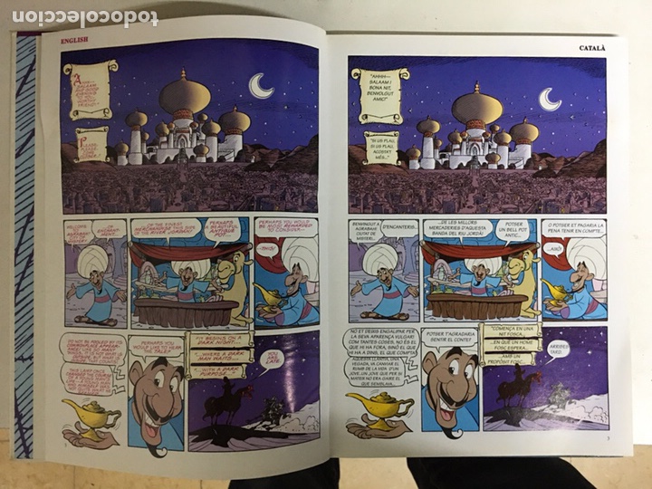 Libros de segunda mano: Libro Aladdin - Catalan y Ingles - Walt Disney - Foto 3