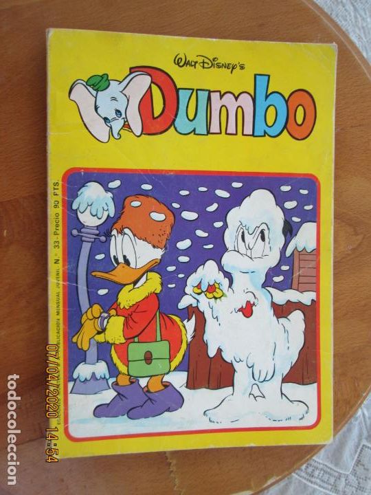 Libros de segunda mano: DUMBO - WALT DISNEY N&ordm; 33 - EDICIONES MONTENA -1981 - Foto 1