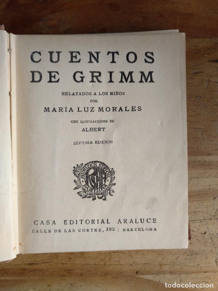 Libros de segunda mano: Cuentos de Grimm. Colecci&oacute;n Araluce, Barcelona, 1937 - Foto 2
