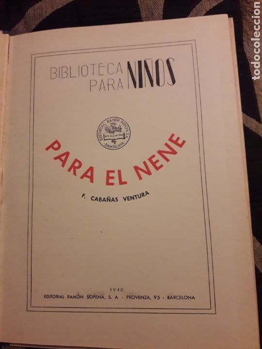 Libros de segunda mano: Para el nene, libro de Editorial Ram&oacute;n Sopena de 1940 - Foto 3