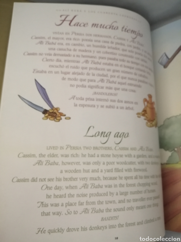 Libros de segunda mano: AL&Iacute; BAB&Aacute; Y LOS 40 LADRONES / EL SASTRECILLO VALIENTE / PIEL DE ASNO (BILING&Uuml;E) - Foto 7