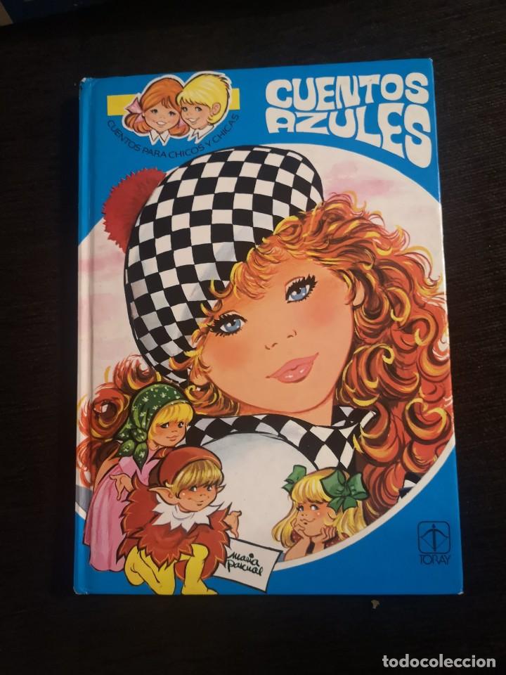 Libros de segunda mano: Cuentos Azules de Mar&iacute;a Pascual - Foto 1