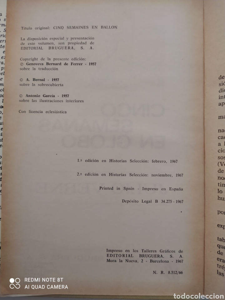 Libros de segunda mano: Cinco semanas en globo Julio Verne - Foto 4