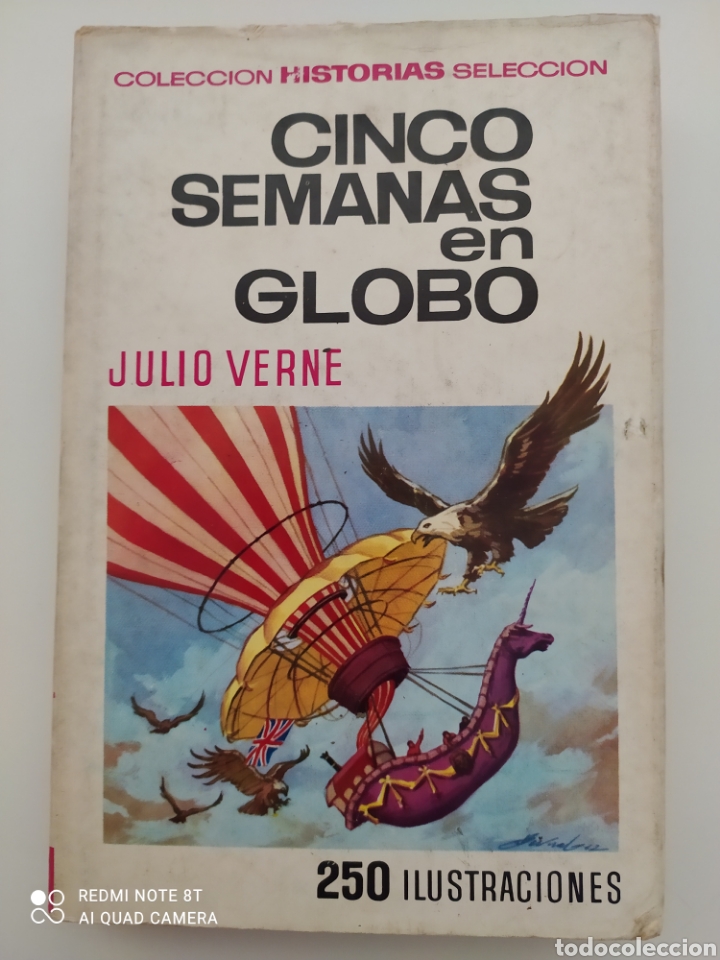 Libros de segunda mano: Cinco semanas en globo Julio Verne - Foto 1