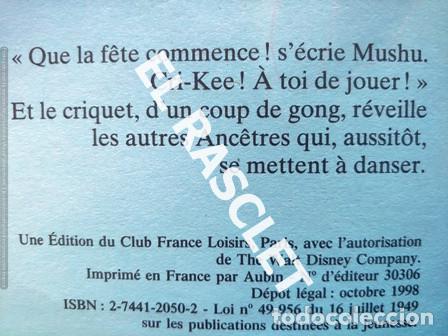 Libros de segunda mano: ANTIG&Uuml;O LIBRO - DISNEY - MULAN - EDITADO EN FRANC&Eacute;S - Foto 2