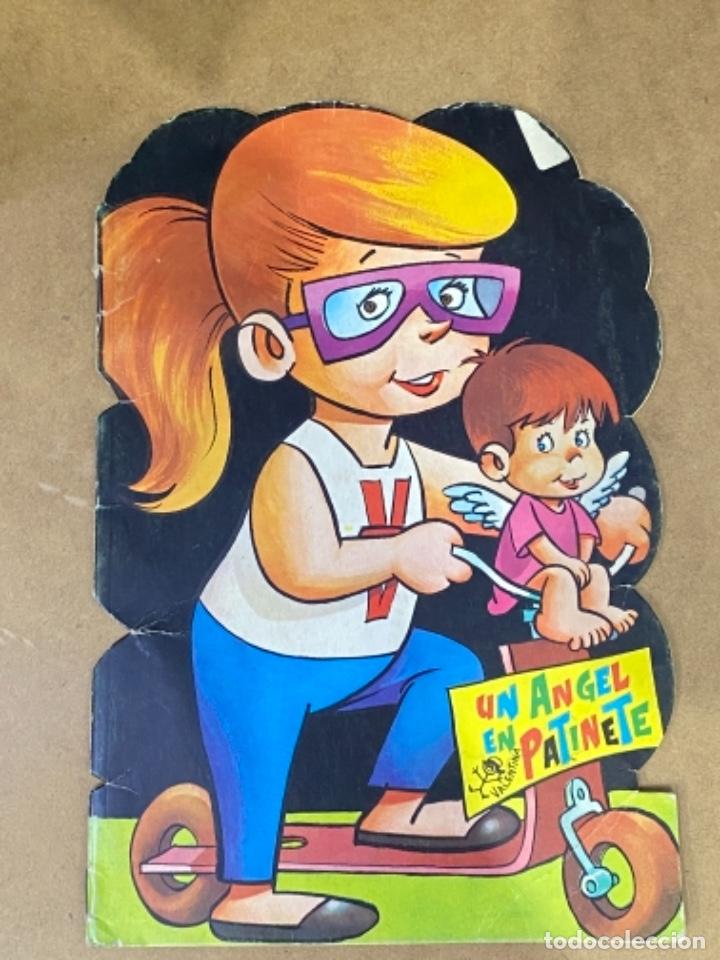 Libros de segunda mano: Cuento troquelado un &aacute;ngel en patinete - Foto 1