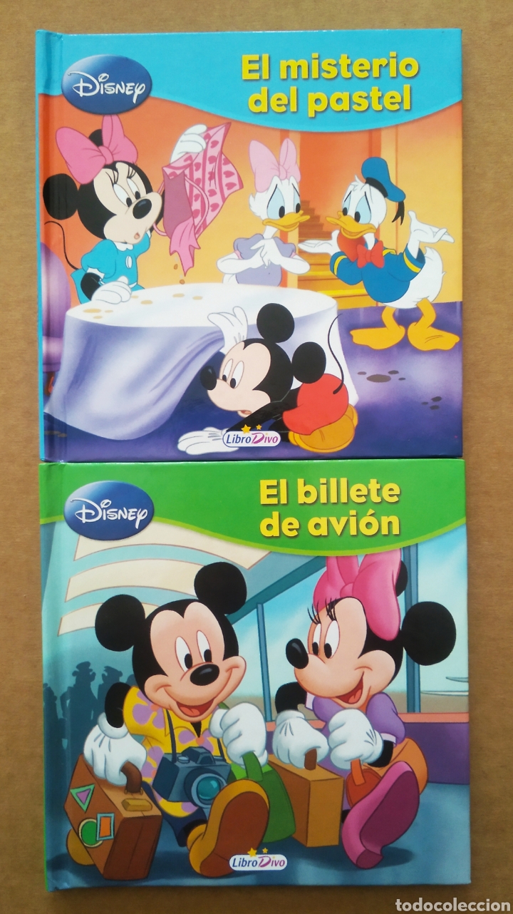 Libros de segunda mano: Lote Mini Historias Mickey/Disney Classic (LibroDivo): El Misterio del Pastel/El Billete de Avi&oacute;n