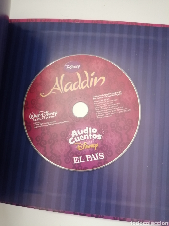 Libros de segunda mano: AUDIO CUENTOS DISNEY: ALADDIN (LIBRO + CD) - Foto 3