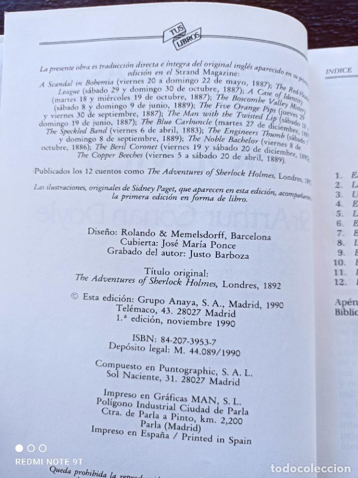 Libros de segunda mano: LIBRO ANAYA LAS AVENTURAS DE SHERLOCK HOLMES - Foto 18