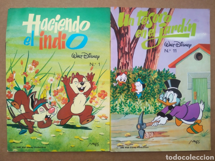 Libros de segunda mano: Lote Peque&ntilde;as Aventuras n&deg;1-11: Haciendo el Indio/Un Tesoro en el Jard&iacute;n (Maves/Disney, 1982).