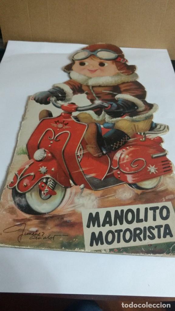 Libros de segunda mano: CUENTO TROQUELADO MANOLITO MOTORISTA .A&ntilde;os 1960