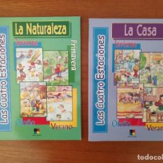 Libros de segunda mano: LAS CUATRO ESTACIONES, LA CASA, LA NATURALEZA, 2 LIBROS LIBRO-HOBBY. Lote 313531618