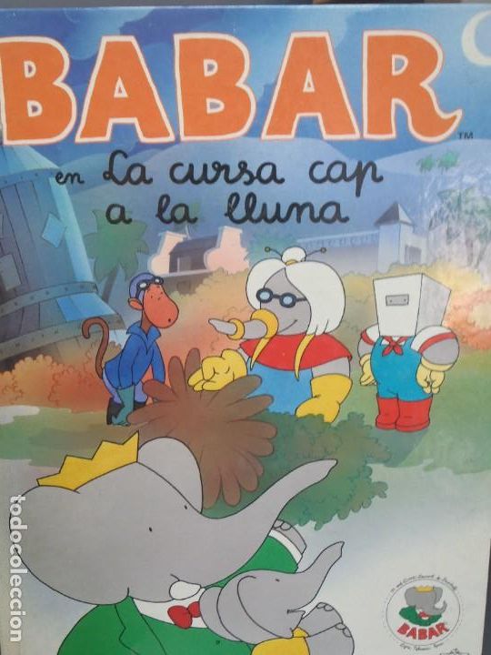 Libros de segunda mano: BABAR - LA CURSA CAP A LA LLUNA - ED. BEASCOA - 1990 - TEXTO EN CATALAN - Foto 1