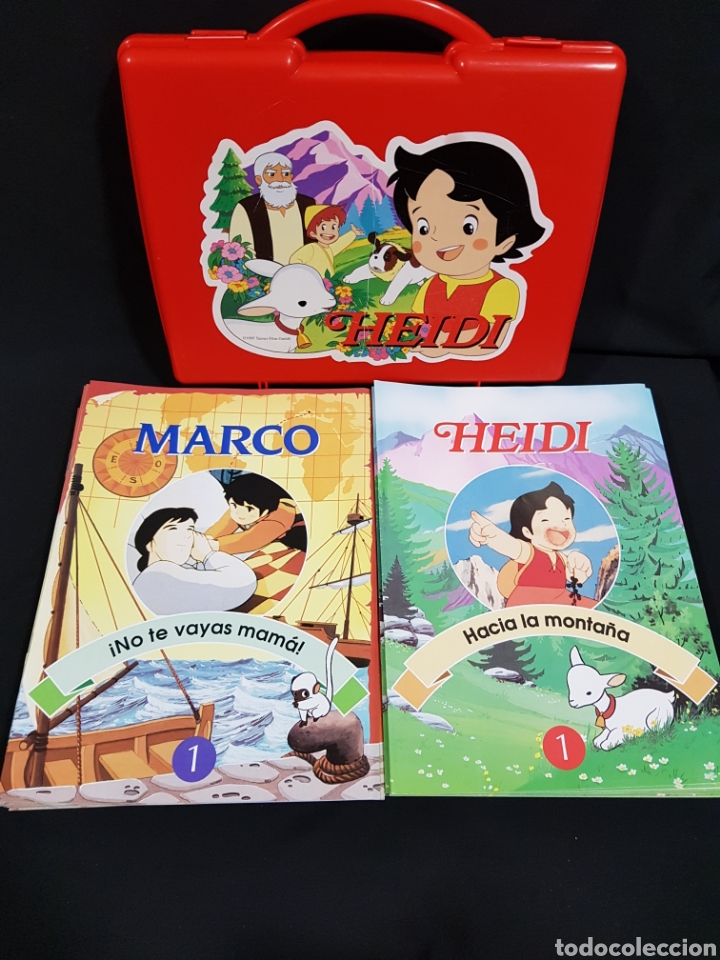 Libros de segunda mano: Heidi Marco Club Internacional Libro 1995 Colecci&oacute;n Completa 70 Fasc&iacute;culos Malet&iacute;n Maleta