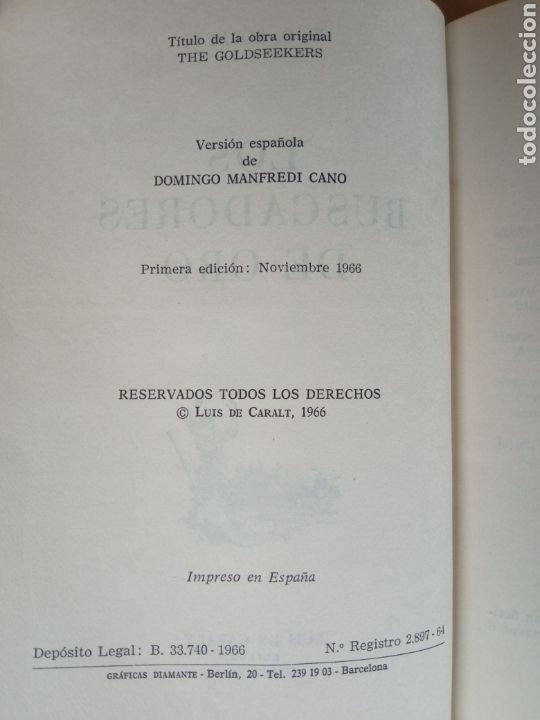 Libros de segunda mano: LOS BUSCADORES DE ORO,a&ntilde;o1966 - Foto 3