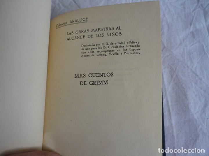 Libros de segunda mano: Mas cuentos de Grimm, Colecci&oacute;n Araluce, 1955 - Foto 6