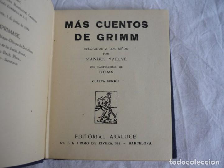 Libros de segunda mano: Mas cuentos de Grimm, Colecci&oacute;n Araluce, 1955 - Foto 7