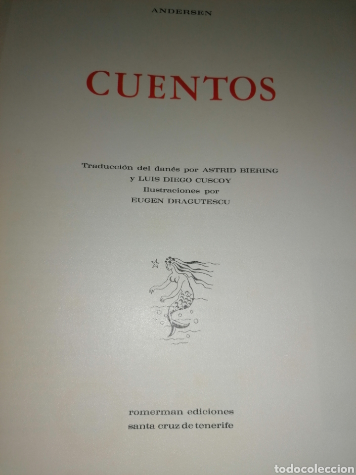 Libros de segunda mano: ANDERSEN CUENTOS - ROMERMAN EDICIONES - ASTRID BIERING - LUIS DIEGO CUSCOY - EUGEN DRAGUTESCU - Foto 3