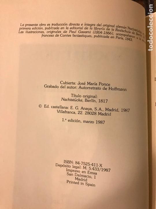 Libros de segunda mano: Nocturnos. E. T. A. Hoffmann. Anaya. - Foto 3