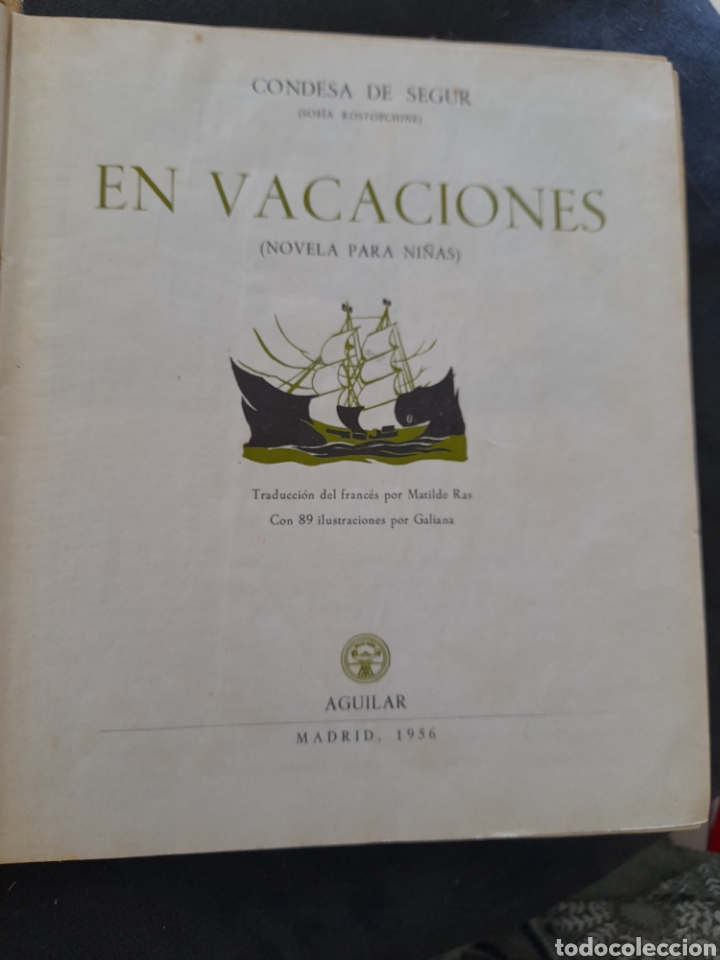 Libros de segunda mano: En vacaciones. Condesa de Segur - Foto 3
