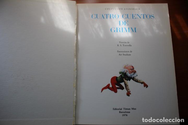 Libros de segunda mano: Cuatro cuentos de Grimm. Editorial Timun Mas. 1976. - Foto 3