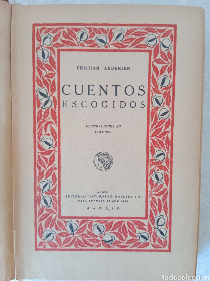 Libros de segunda mano: CRISTIAN ANDERSEN , CUENTOS ESCOGIDOS , 1940 - Foto 10