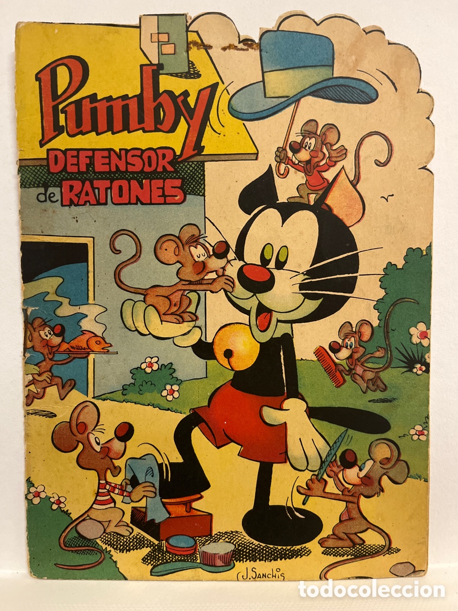 Libros de segunda mano: CUENTO TROQUELADO PUMBY, DEFENSOR DE RATONES. 1964. CUENTO ILUSTRADO.