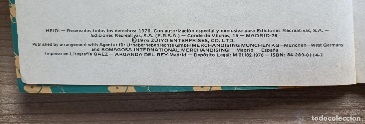 Libros de segunda mano: Cuento, comic, tebeo, TBO, Heidi - otra vez juntas - Foto 3