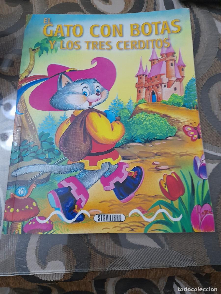 Libros de segunda mano: Libro cuento editorial servilibro El gato con botas y los tres cerditos - Foto 1
