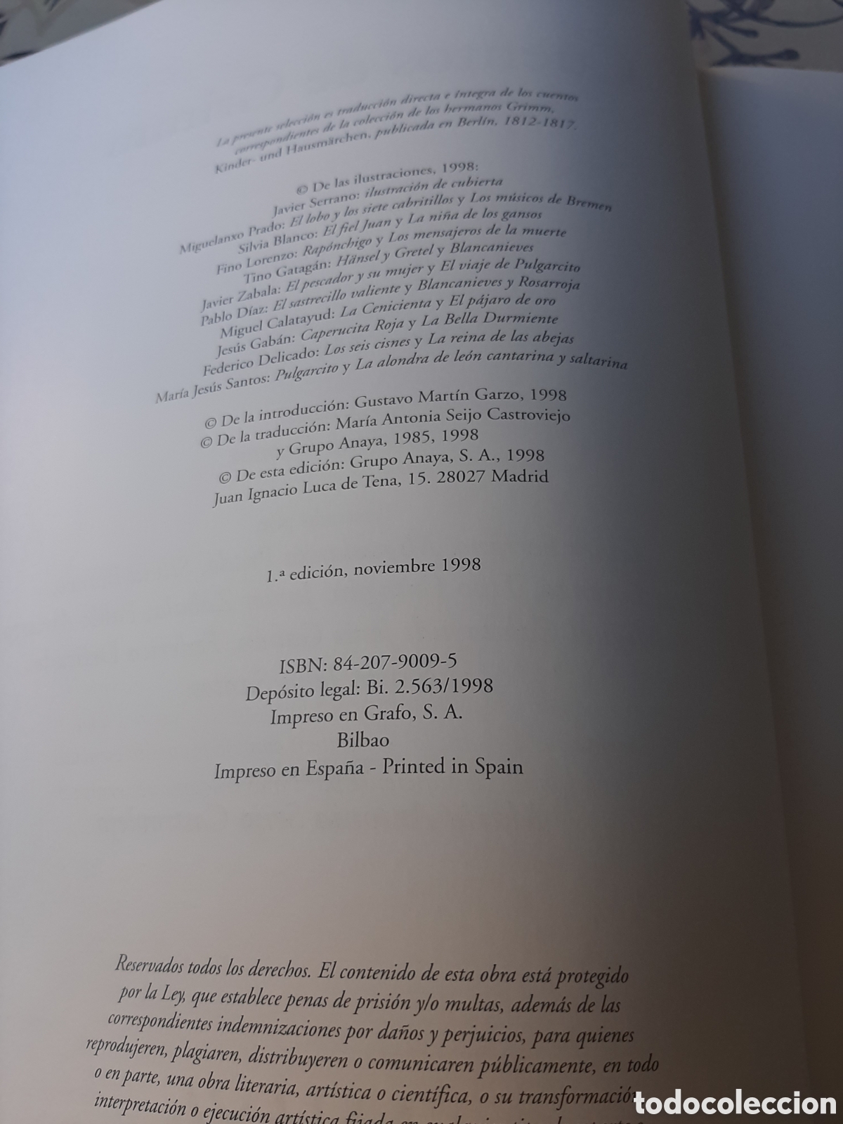 Libros de segunda mano: CUENTOS DE GRIMM ANAYA ILUSTRADA GRAN FORMATO - Foto 6