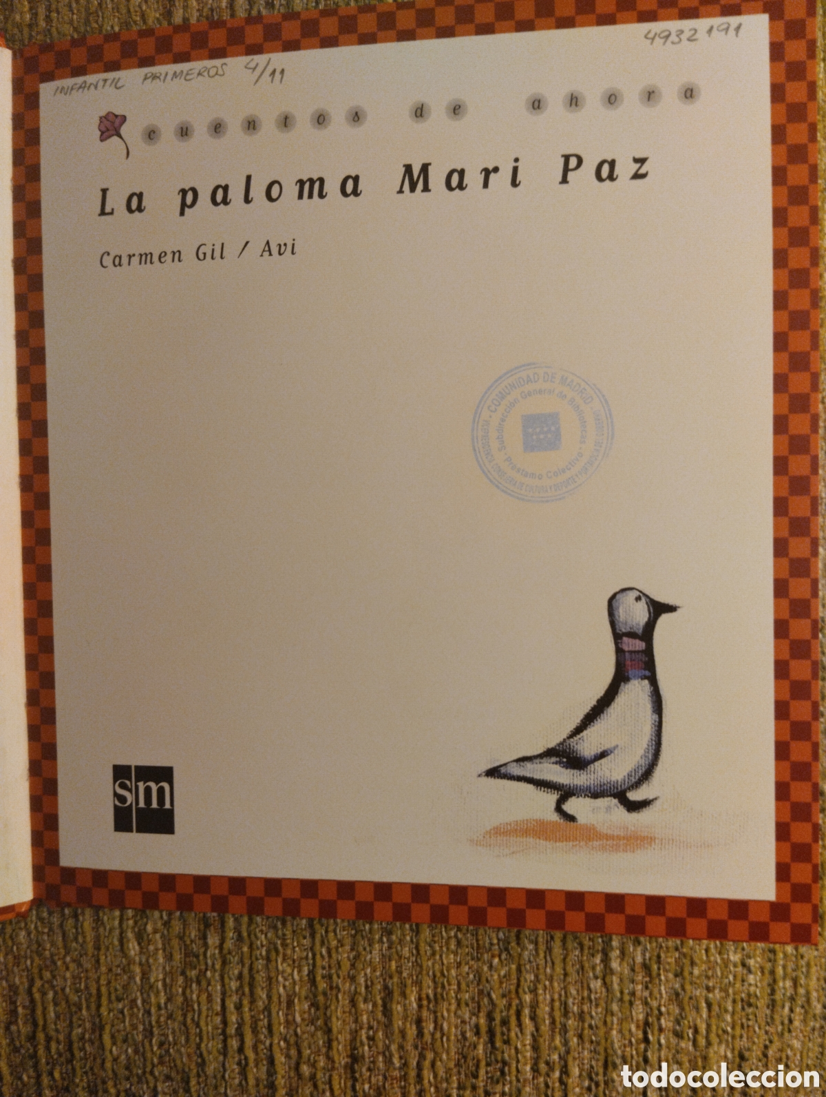 Libros de segunda mano: La paloma Mari Paz, Carmen Gil - Foto 2