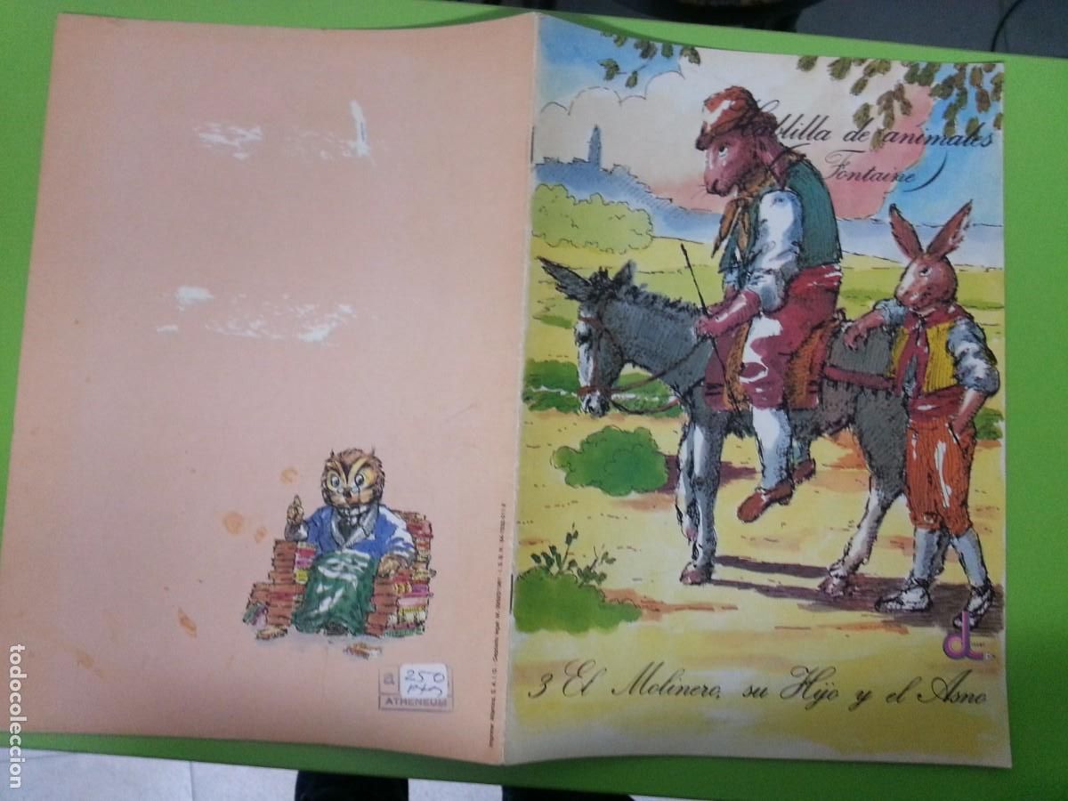 Libros de segunda mano: HABLILLA DE ANIMALES (LA FONTAINE). 3.- EL MOLINERO, SU HIJO Y EL ASNO