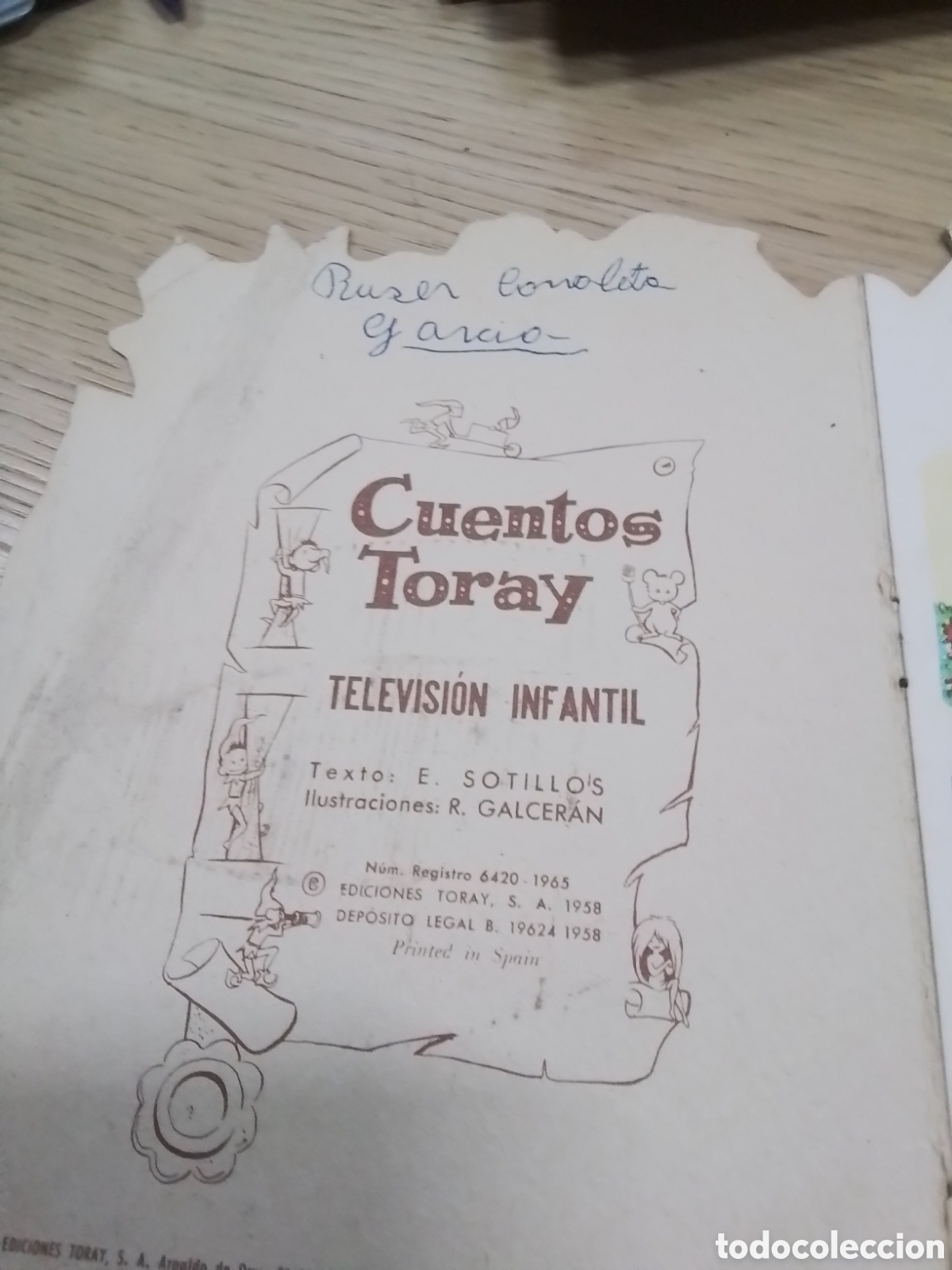 Libros de segunda mano: Cuento troquelado - Televisi&oacute;n infantil - Toray - 1965 - Foto 3