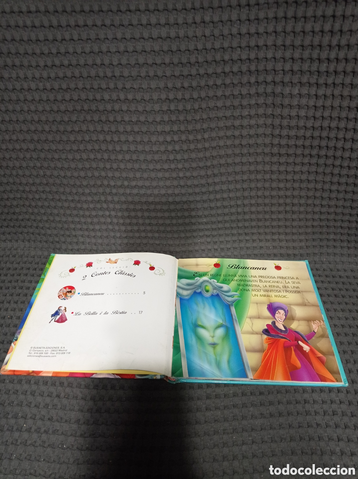 Libros de segunda mano: 2 contes cl&agrave;ssics. La bella i la b&egrave;stia i Blancaneu. - Foto 5