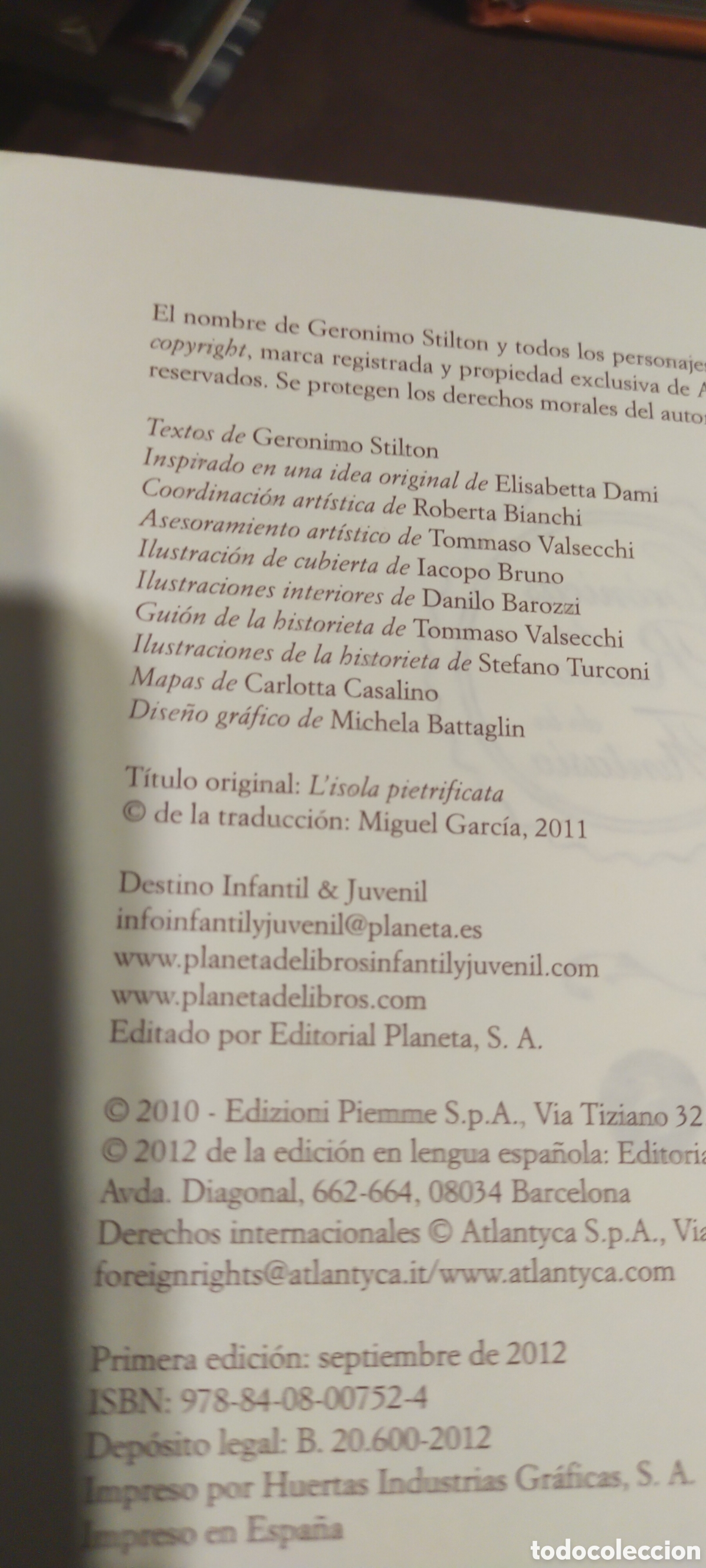 Libros de segunda mano: La isla petrificado Jer&oacute;nimo Stilton 5 - Foto 3