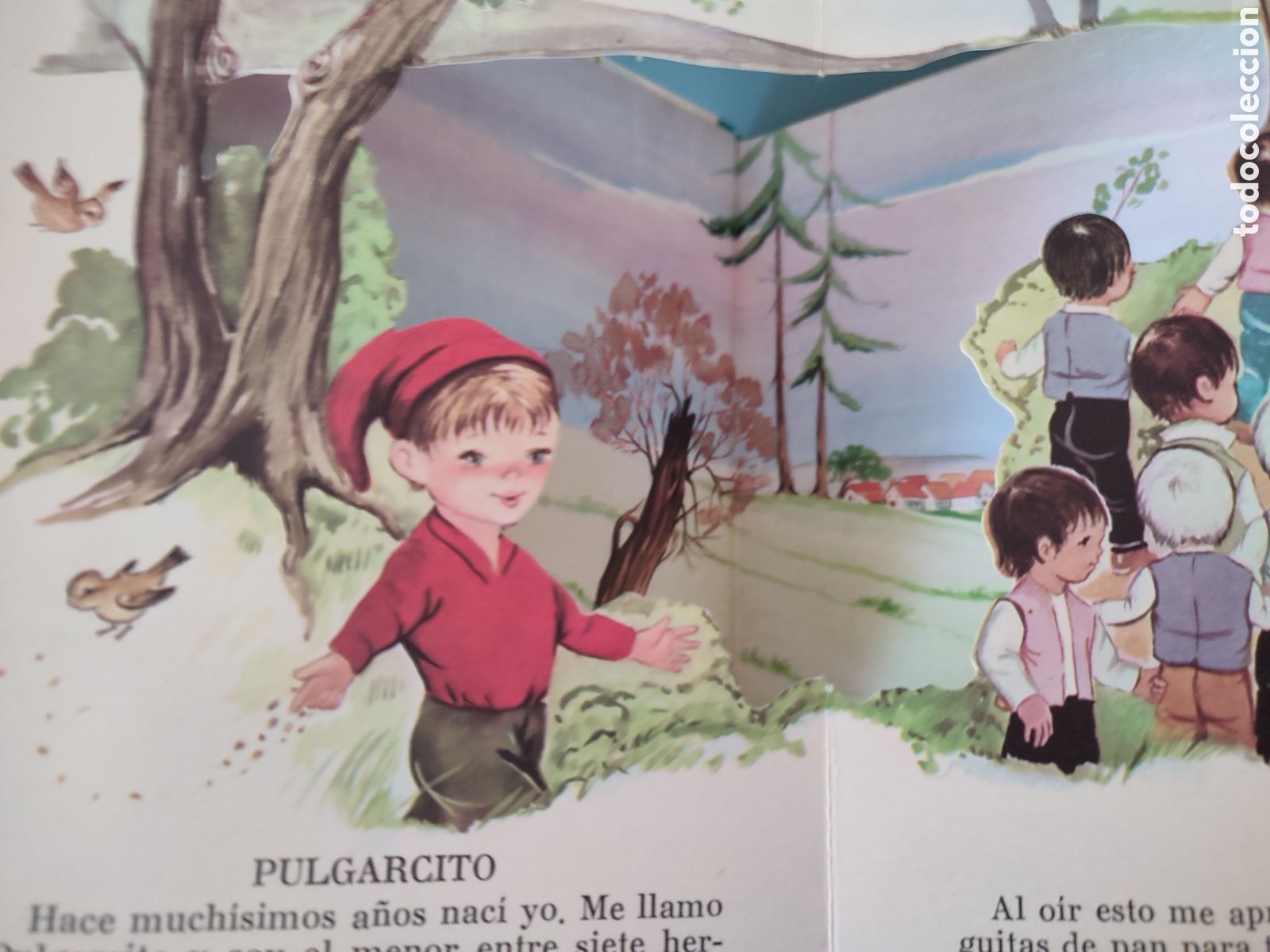 Libros de segunda mano: Cuento Pulgarcito.Interior troquelado 1969 - Foto 7