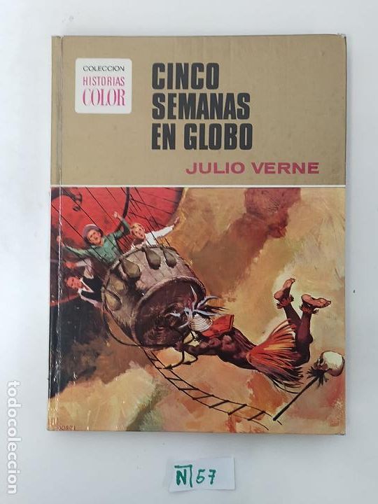 Libros de segunda mano: Cinco semanas en globo - Foto 1