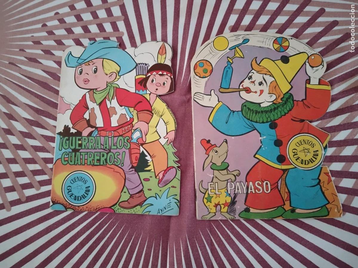Libros de segunda mano: DOS CUENTOS GUENDALINA TROQUELADOS EL PAYASO Y GUERRA A LOS CUATREROS