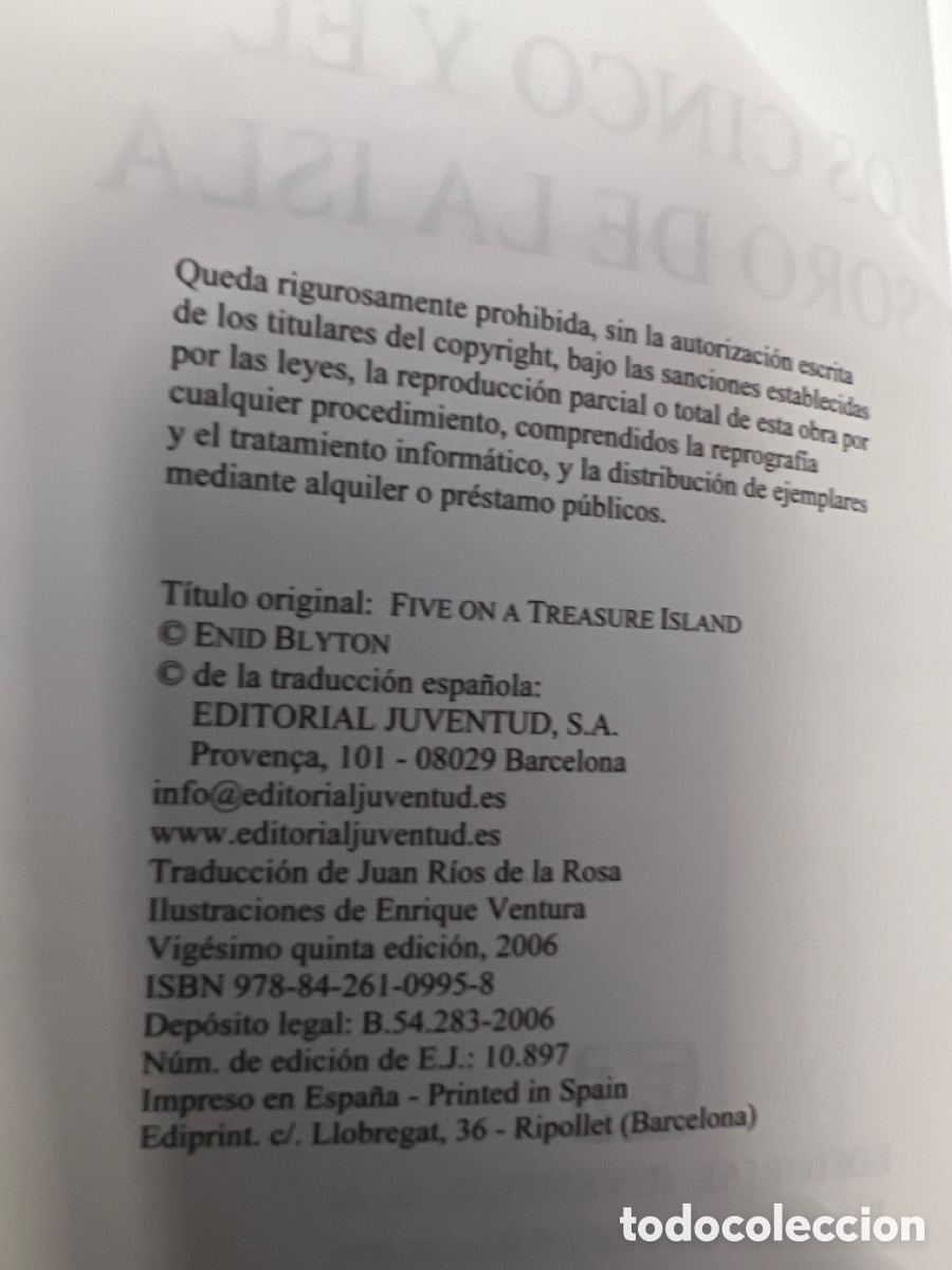 Libros de segunda mano: T2/A4/9. LIBRO LOS CINCO Y EL TESORO DE LA ISLA EMID BLYTON - Foto 4