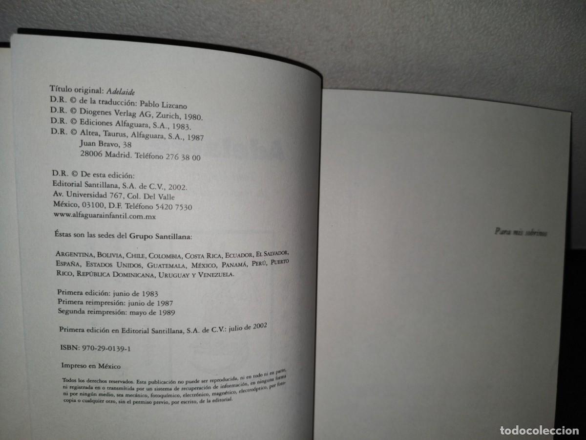 Libros de segunda mano: 43- ADELAIDE - TOMI UNGERER - 2002 - Foto 4