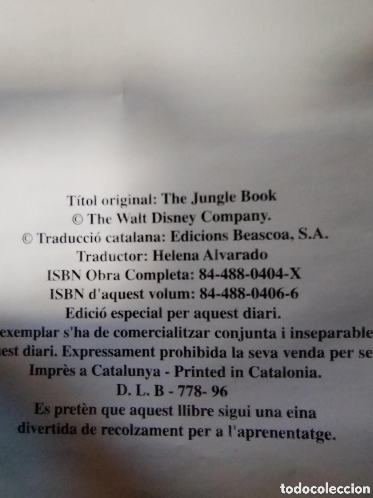 Libros de segunda mano: EL LLIBRE DE LA SELVA any 1996 - Foto 2