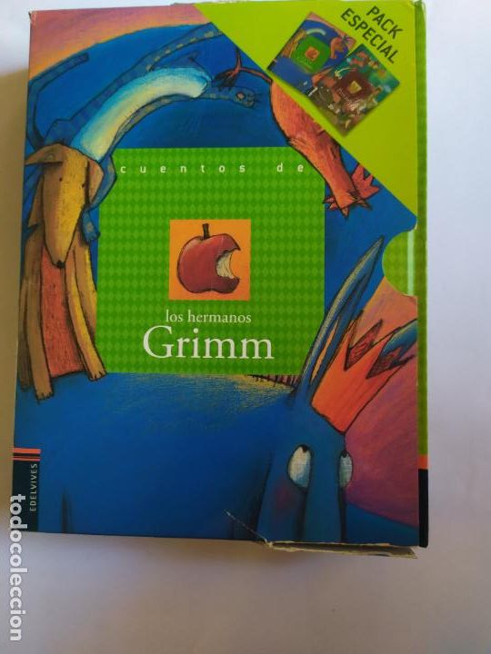 Libros de segunda mano: CUENTOS DE LOS HERMANOS GRIMM Y PERRAULT 2 LIBROS. EDELVIVES - Foto 1