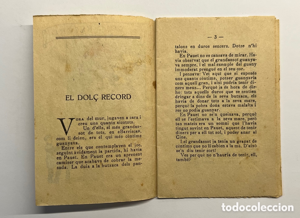 Libros de segunda mano: Coleccio en patufet No.458, el dol&ccedil; record. Textos en Catal&aacute;n - Foto 2